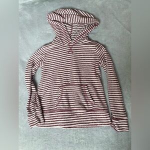 NINE1EIGHT Striped Fleece Hoodie